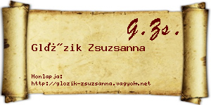 Glózik Zsuzsanna névjegykártya