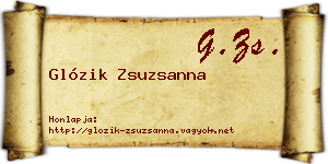 Glózik Zsuzsanna névjegykártya